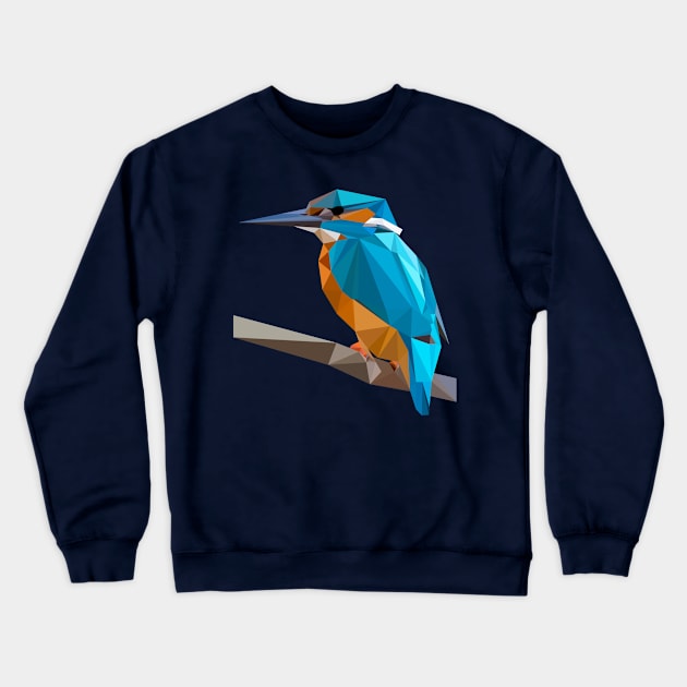 Kingfisher Crewneck Sweatshirt by StephenWillisArt